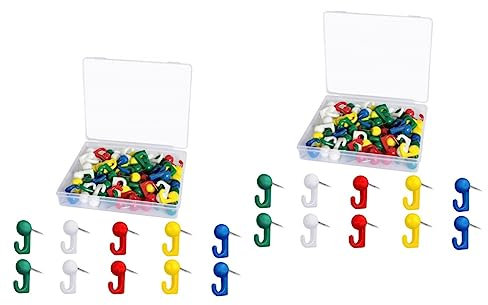 Ciieeo 100stücke Multifunktionale Pushpins Für Korkboard Und Fotopräsentation Bunte Haken Für Karten Nachrichten Und -Dekorationen