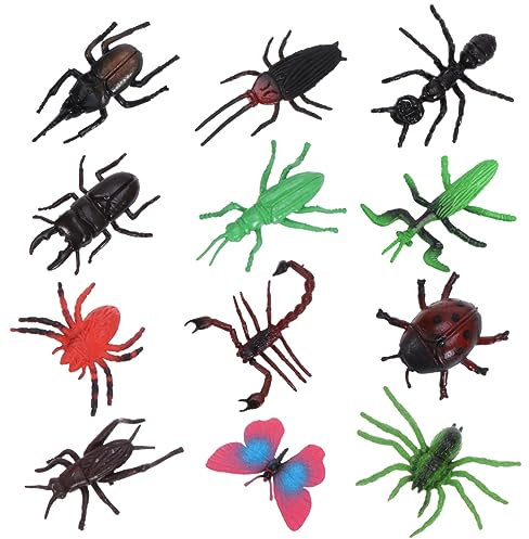 Toyvian 12stücke Teiliges Simulierter Miniatur-Insekten-modellspielzeuge Aus Kunststoff Detailgetreue Spielfiguren Pädagogisches Lernspielzeug Für Junge Mädchen Ab Jahren