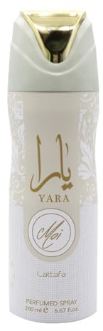 Lattafa Yara Moi – Floral, Fruity, Sweet, Woody – Perfumed Deodorant Spray for Unisex, 6.67 Ounce / 200 ml