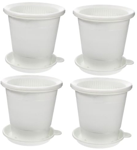 VANZACK 4 Sätze blumentopf aus Kunststoff Orchideentopf Pflanztöpfe für Zimmerpflanzen Blumentöpfe für den Innenbereich Töpfe für Pflanzen Zimmerpflanzentöpfe Pflanzentopf