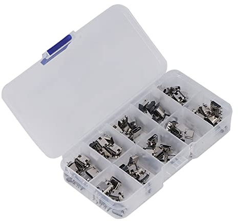 100Pcs Connecteur USB Type C Femelle Prise Jack Soudure Réparation Remplacement Adaptateur Assortiment pour Ordinateur, Chargeur, Clavier
