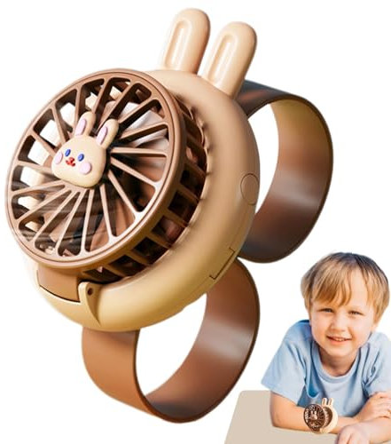 Ventilateur portable rechargeable, lumineux et réglable - Ventilateur de poignet avec 3 vitesses pour jouer, maison, voyage et camping