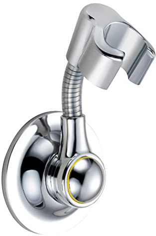 Soporte de pared para ducha con ventosa, soporte de pared para alcachofa de mano, ajustable, fácil de usar, soporte de ducha para cabezal de ducha, esquina de pared, ventosa, organizador de esquina de