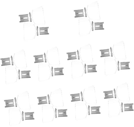 OSALADI 20stücke Tischschleifer Augenschutz Edelstahl Schutzschild Für Schleifbock Transparentes Augen-schutzglas Mit Montagezubehör Robustes Und Langlebiges Designklein