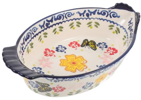 ABOOFAN Ceramic Baking Dish Vintage Pie Pan Chicken Shape Casserole Dish Baking Pan Microwave Oven Safe for Dessert Apple Pie Cake Tart Pizza