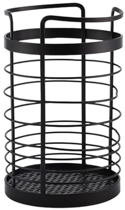 perfk Chopsticks Cage Kitchen Utensil Holder Metal Silverware Cutlery Rack Container Modern Cutlery Drainer for Kitchen Countertop