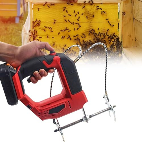 ELIKBH Elektrischer Bienenentferner, Rutschfester Griff, Bienenstock-Rahmenhalter mit 1/2-Batterie, bürstenlosem Motor, Bienenzuchtausrüstung, Werkzeug, Bienenstock-Kits