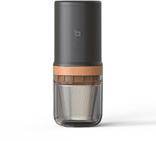 YUYTE Molinillo de café Eléctrico, Molinillo de Rebabas Recargable por USB Portátil de 24 W con Núcleo de Acero Inoxidable, para café por Goteo de Prensa Francesa