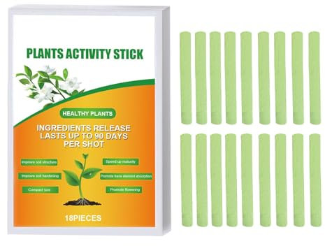 Vitsrisea Varilla de actividad de la planta, fertilizante de liberación lenta | Picos alimenticios de liberación lenta 18x para planta interior | Fertilizante especial en maceta en maceta, suplemento