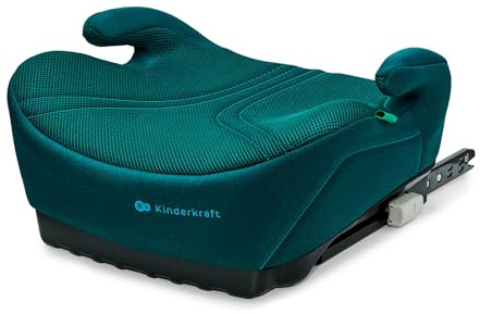Kinderkraft I-BOOST 2 PRO, Sitz für Kinder von 125-150cm und im Alter von 6-12 Jahren, Isofix-Montage, sehr leicht (2,36 kg), ergonomische Armlehnen, abziehbarer Bezug, Grun