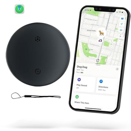 airtag air tag airtags smart tracker tags tile airtag apple gps tracker tag with Find My App finder 1/2/4 White&Black (iOS Only) (1-Brack)