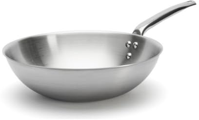 De Buyer Alchimy Wok Poêle 28 cm, Acier Inoxydable