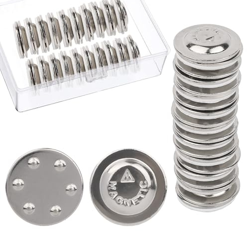 Tinoaly 36st Magnetischer Namensschildhalter Rund Namensschild Magnete | Selbstklebend Magnetischer Ausweishalter Starke Verschlüsse zum Sichern Präsentieren von Ausweisen mit Aufbewahrungsbox