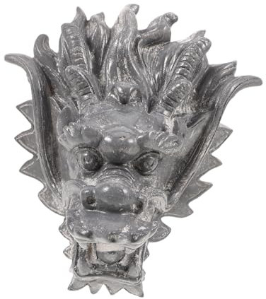 JOINPAYA Wandbrunnen Ornament Mit Drachenkopf Wetterfester Gartenauslauf Für Außenbereiche Dekorative Gartenbrunnen Deko Langlebiges Polyresin Exquisites Design Für Stilvolle Gartengestaltu