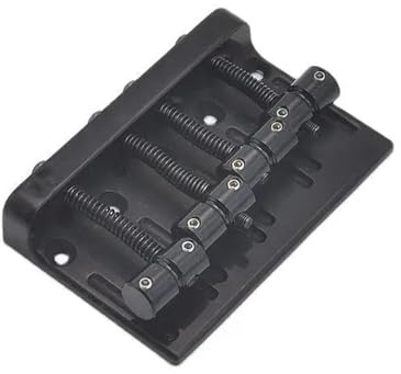 Gitarre Bridge Set Für 1 Set 4 Saiten E-Bass Stegsattel Schwarz