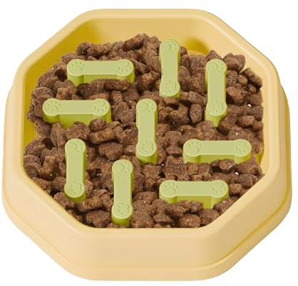 Slow Feeder Dog Bowls - Anti-Choking Pet Bowl, Non-Slip Feeding Dish for Dogs Puppy Cat Water Eating Training | Smart Design Prevents Fast Eating and Bloating | Fun Interactive Food Bowl for Small Med