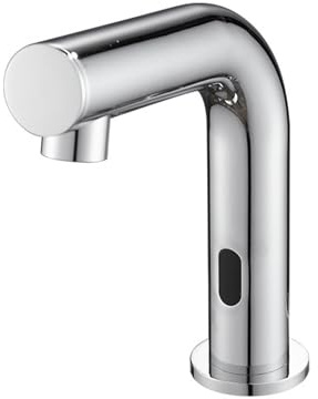 XJTNLB Robinet Sans Contact Chromé Mitigeur Lavabo Salle de Bain Robinet Infrarouge Eau Froide Lave Main