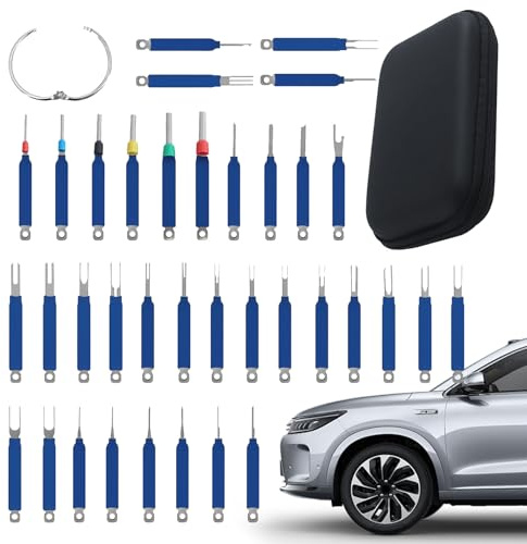 CGACCSD Estrattore di contatto, 36 pezzi, estrattore elettrico | per la rimozione di fili automobilistici, pannelli dispositivi, rivestimento porta, batteria e cablaggio per meccanici