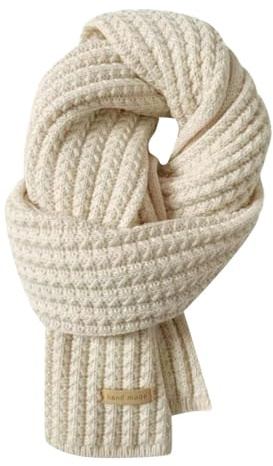 Damen-Strickschal gemütlicher Winterschal aus dicker Wolle für Paare