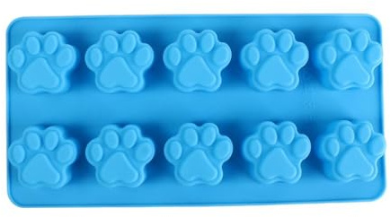 Silicone Paw Print Mould,Dog Paw Baking Moulds,Bone Ice Trays,Multipurpose Candy Mould,Rectangle Chocolate Molds(Blue-cat Claws)