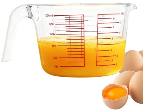Jarra Medidora De Vidrio Para Líquidos | Jarra Medidora Métrica-Imperial,Tazón Medidor Multiusos,Para Hogar Apartamento Restaurante Comedor Repostería Bebidas Postres Pastelería