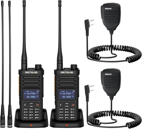 Retevis Ailunce RA89R Amateurfunk mit APP Steuerung, Temporärer Repeater Amateurfunkgerät, AM/FM, 2800mAh, Ham Radio mit Mikrofon und Antenne für Outdoor Enthusiasten (2 Stück)
