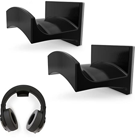 BRAINWAVZ Cradle Large - 2PK - Headphone Stand Holder, Universal Hanger for Sennheiser, Sony, Bose, Beats, AKG, Audio-Technica, Gaming Controller, Cables, Gamepad & Other Gaming Accessories Hook