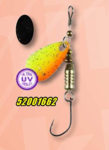 FTM Forellen Blinker - Spinner zum Forellenangeln, Gewicht:2.5g, Farbe:gelb - orange Glitter/schwarz