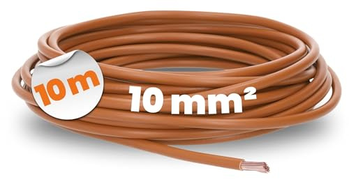 Lapp 10m H07V-K 10 mm² Braun - Flexible Aderleitung - PVC-Einzelader | Feindrähtige Litze 1x10mm2 zur Verdrahtung von Schaltschränken, Leuchten & Steuergeräten - HAR-geprüfte Qualität
