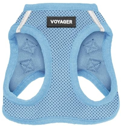 Voyager Step-In Air Hundegeschirr by Best Pet Supplies - All Weather Mesh Step in Vest Harness für kleine und mittlere Hunde, Babyblau, size M - Brust 40- 45 cm