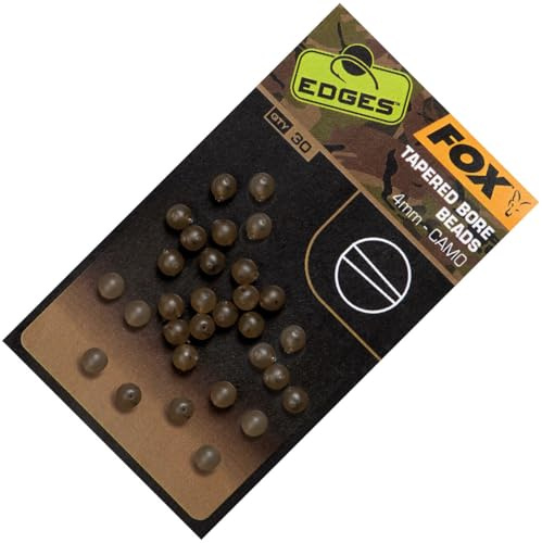 Fox Edges Camo Tapered Bore Bead - 30 Perlen für Karpfenmontagen, Durchmesser:6mm