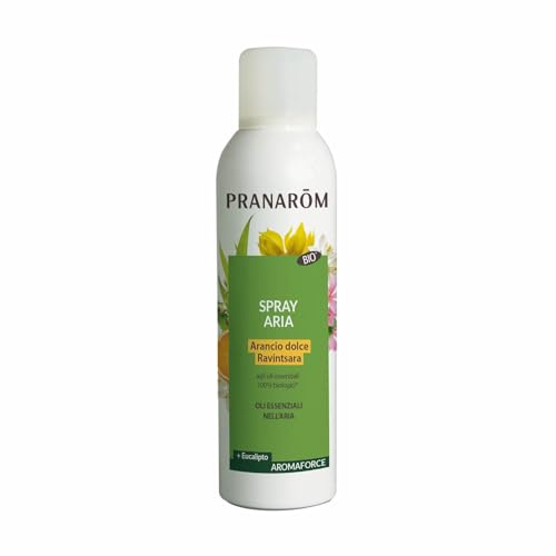 PRANARÔM Aromaforce - Spray purificante per ambienti con Oli Essenziali Biologici - Arancia dolce e Ravintsara - Aria pulita e fresca - 150 ml | Solutions à base d'Huiles Essentielles