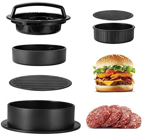 GaoYunQin 3 In 1 Non-Stick Burger Press, 2 PCS Hamburger Patty Molds, Burger Maker Works Best for Stuffed Burgers, Sliders, Regular Beef Burger, Kitchen Barbecue Tool