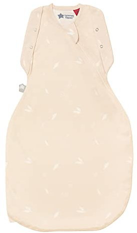 Tommee Tippee Baby sovsäck för nyfödda, den ursprungliga grobag swaddle väska, hip-hälsosam design, mjukt bambu-rikt tyg, 0-3 m, 1,0 TOG, mjukt kronblad rosa