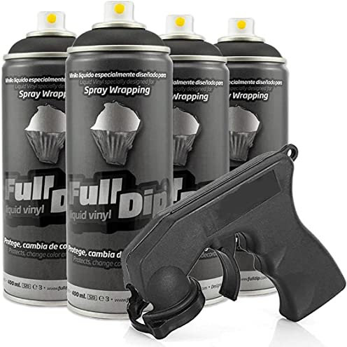 Genérico Pack Sprays Full Dip Negro Mate o Negro Brillo Llantas hasta 20 pulgadas FullDip (NEGRO MATE)