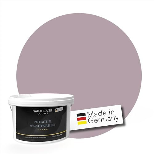 WALLCOVER PREMIUM Wandfarbe Rosa Rot 2.5L für 20m² | Anschmiegsames Quarzrosa | Innenfarbe Edelmatt | Höchste Deckkraft Klasse 1 | Qualität aus Deutschland