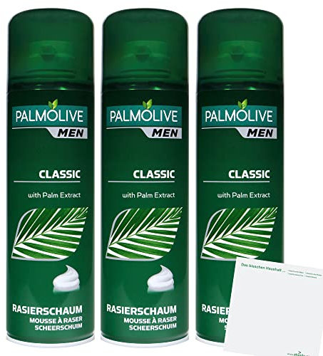 Palmolive Rasierschaum Classic 3er Pack (3x300ml Flasche) + usy Block