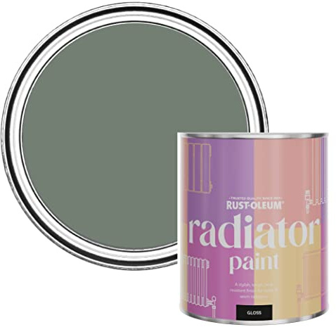Rust-Oleum Green Heat Resistant Radiator Paint in Gloss Finish - Serenity 750ml