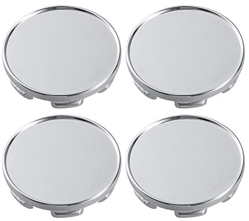 QUARKZMAN 53mm 6 Clips Rueda Llanta Cubo Centrales Tapas Cubierta Plateado Tono - 4uds