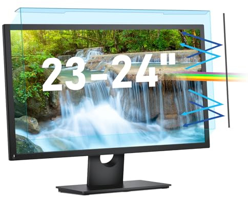 LAMA 23-24 Universal Hanging Type Anti Blue Light Computer Screen Protector Filter - Anti UV Screen Protector for Desktop PC Monitor -Removable - Eye Protection, Reduce Eye Strain(WxH: 21.3x13.4)