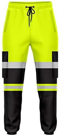 Trending babz Mens High Visibility Hi Vis 2Tone Jogging Trousers Bottoms Reflective Tape Cuffed Workwear Joggers
