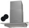 Russell Hobbs 60cm Flat Glass Cooker Hood, 3 Speed Settings, Washable Filters, ECO LED Lights, Low Noise, Extraction and Recirculation, Premium Push Button Controls, Stainless Steel RHFGCH601SS