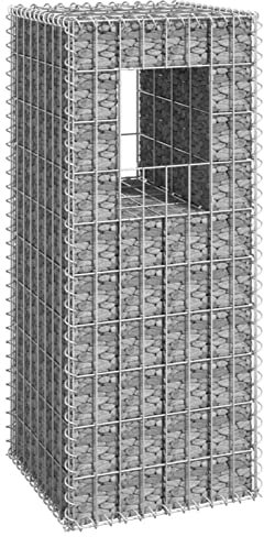 Homgoday Panier à gabion à tour gabion pour gabion avec lit gabions métalliques gabions métalliques pour pierres gabion, lit surélevé gabion, pierre panier 40 x 40 x 100 cm en fer