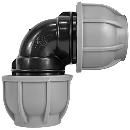 mdpe Elbow polyethylene Compression Fittings for mdpe Water Supply Pipe (25mm) Tough Reliable Leakproof Connector
