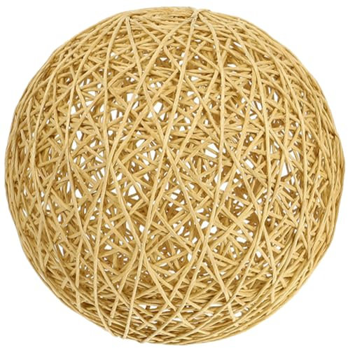 OSALADI Lampenschirm Gewebte Kronleuchterschirme Gewebte Lampenabdeckung Böhmische Lichtabdeckung Korb Kronleuchter Rattan-lampe Weben Korblampe Bettwäsche Aus Baumwolle Jahrgang Schmücken