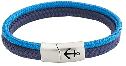 Original segelrep armband Tidewisp | Kvinnor män unisex | rostfritt stål säkerhetsspänne | Ankare gravyr | Surfararmband | Paracord | 8 mm diameter | Handgjorda |, 19 cm - 24 cm, Segelrep
