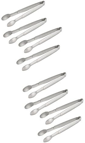 8 Mini Pinces De Service Pinces À Dessert Pinces À Citron Pinces À Sachets De Thé Pinces À Glaçons En Acier Inoxydable Pinces En Argent Pinces À Sucre Mini Pince À Glaçons Glaçons
