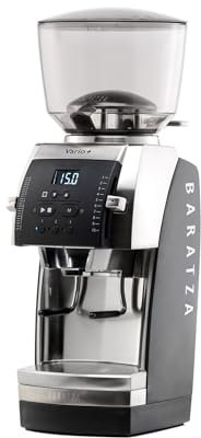 Baratza - Vario+ 230V Kaffeemühle - Elektrische Kaffeemühle mit Flachem Keramikmahlwerk, Timer und Portafilterhalter - Programmierbar, Individuelle Einstellungen - Siebträger, Espresso - Schwarz
