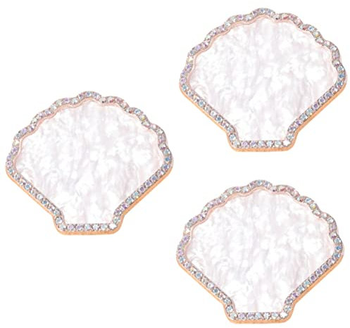 FOMIYES 3 Pz tavolozza per unghie contenitori per cosmetici contenitori cosmetici paletta in resina vassoio di vernice gel per unghie scaffali espositivi arte delle unghie