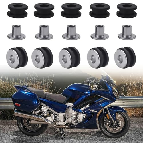 M6 Arandelas Carenado Gomas Motocicletas,Arandelas de Motocicleta Goma,Arandelas Carenado de Motocicleta de Goma,Arandelas de Goma para Motocicleta Carenado,10 piezas,Negro